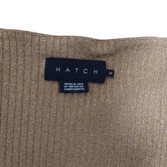 Hatch Brown Long Sleeve Scoop Neck Maternity Sundress Size 3 - Picture 3 of 3